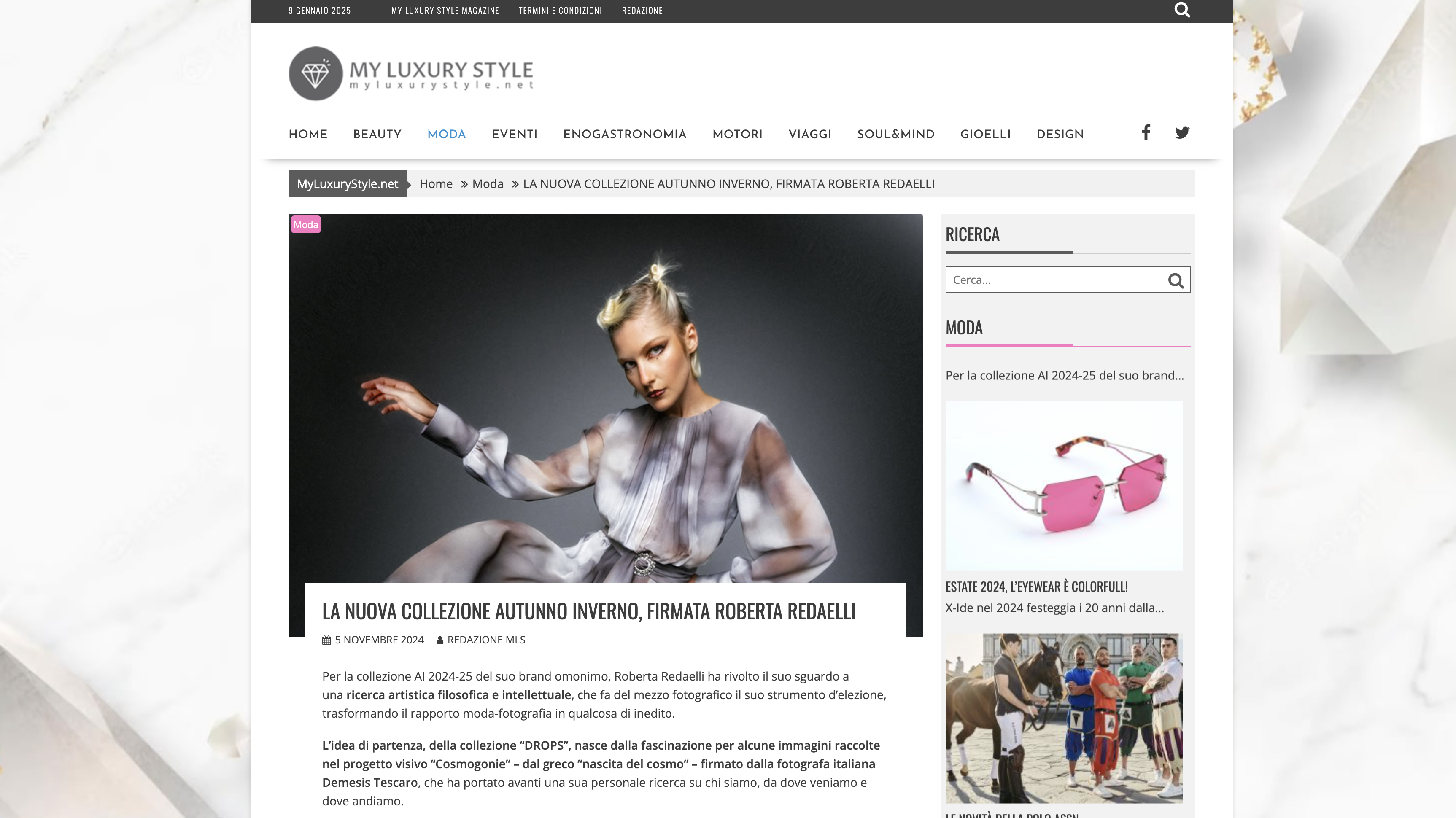 My Luxury Style Roberta Redaelli nuova collezione ai 24-25 drops